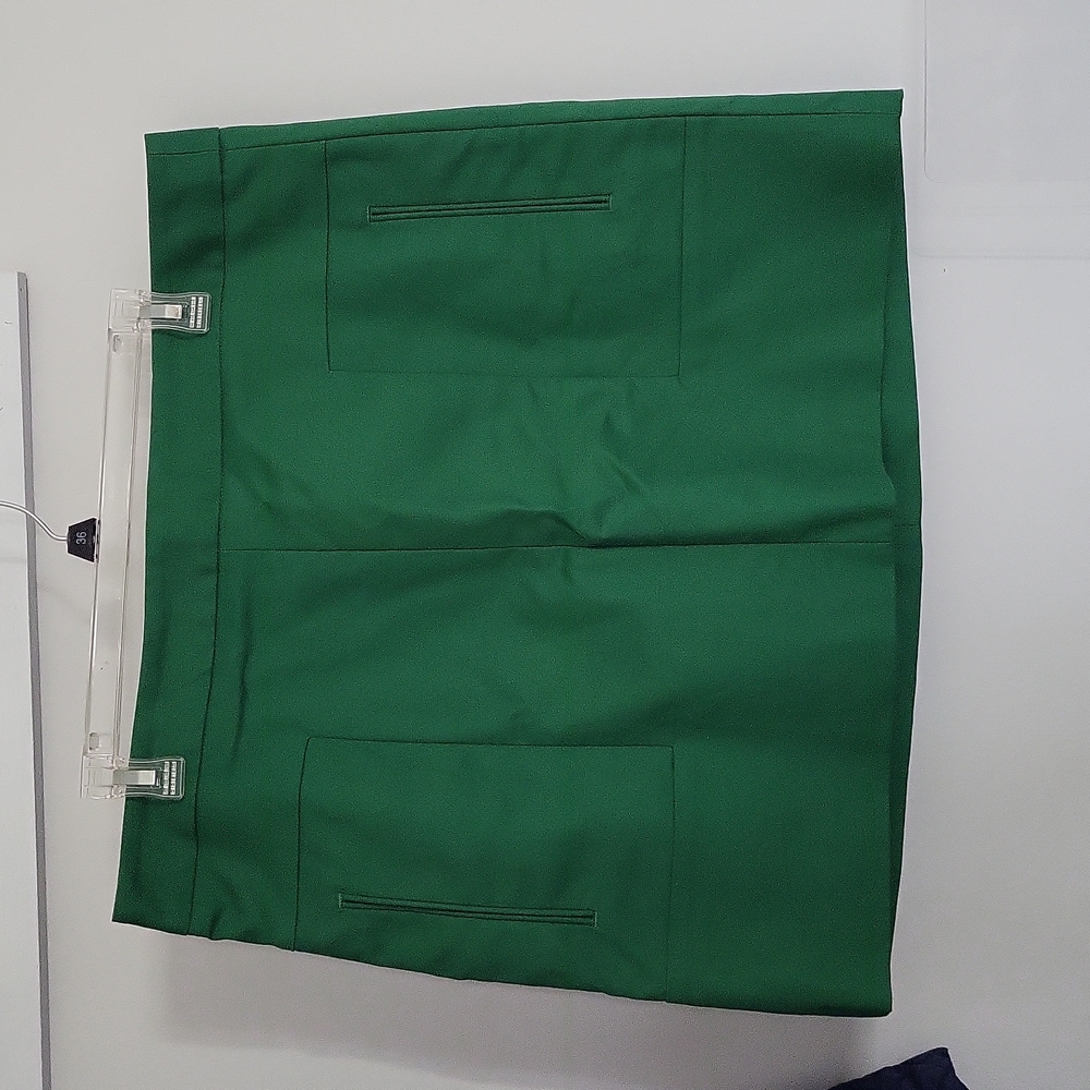 Green mini skirt